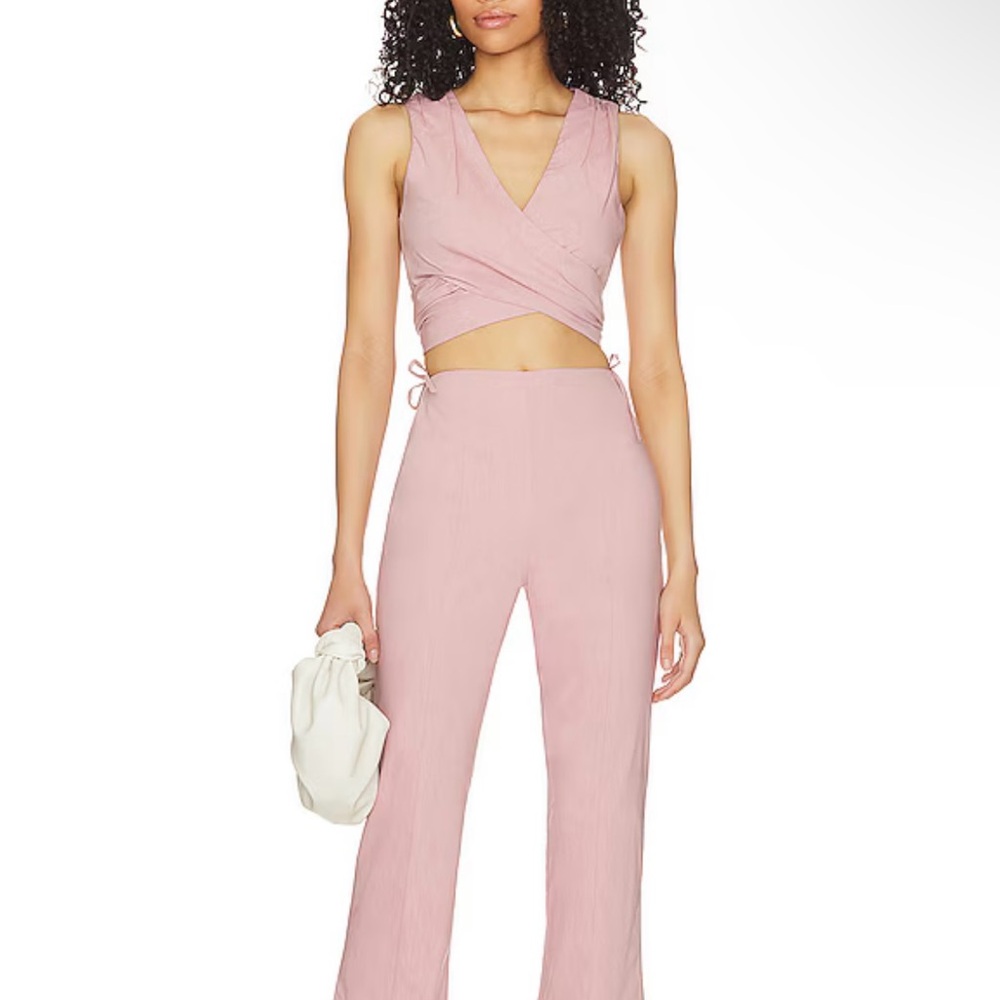 Majorelle wrap tie top